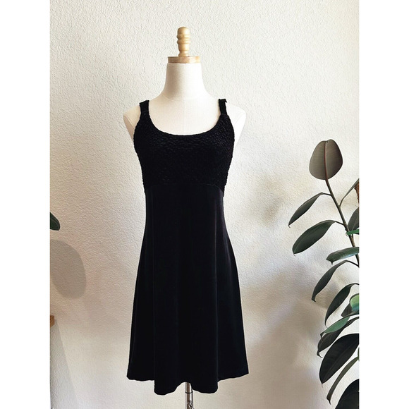 VTG 90s Charlotte Russe Mini Velvet Babydoll Dress Large Whimsygoth Grunge Y2K - Picture 1 of 9